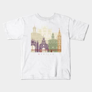 Seville V2 skyline poster Kids T-Shirt